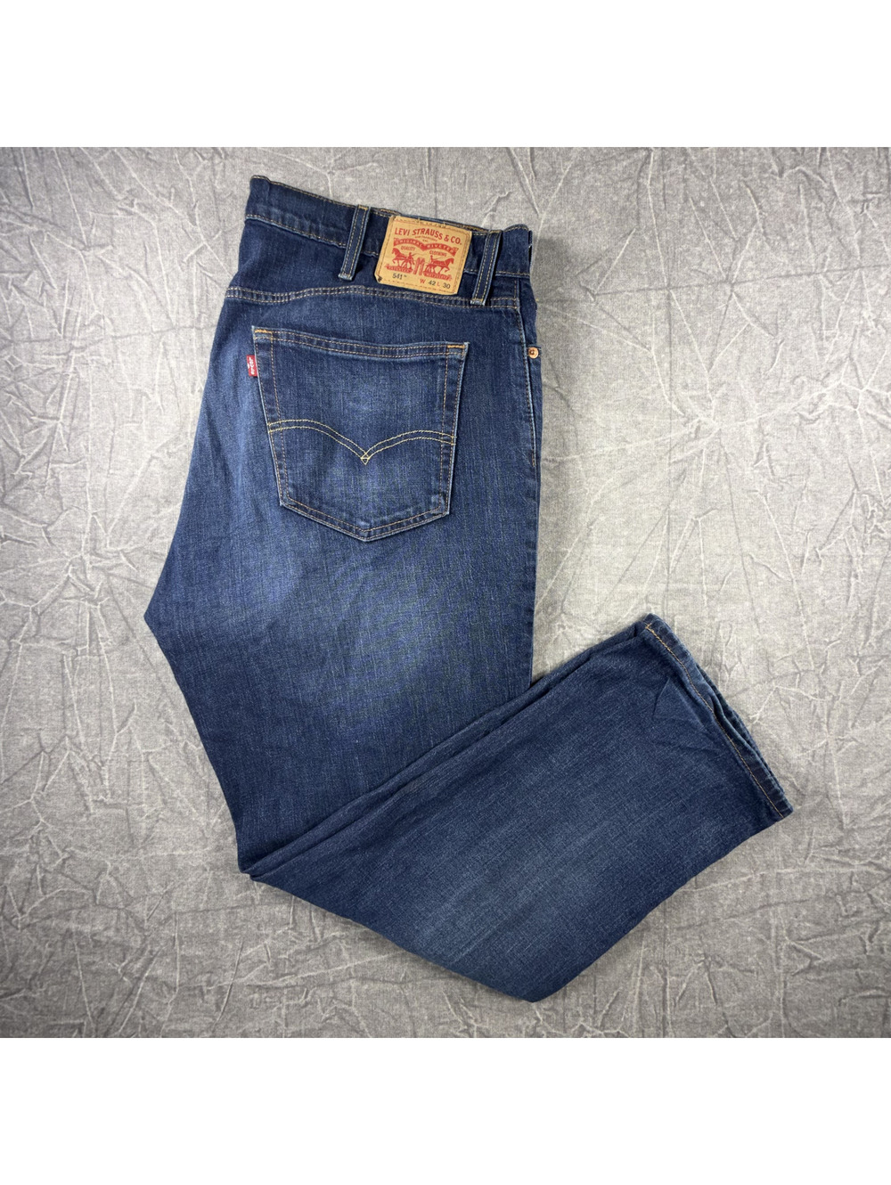 Levi's 541 Denim Dark Wash Mens 42x30 Blue Jeans